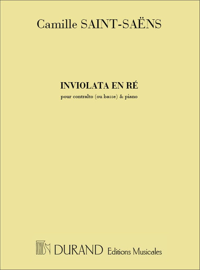 Inviolata En Re Pour Contralto-Piano